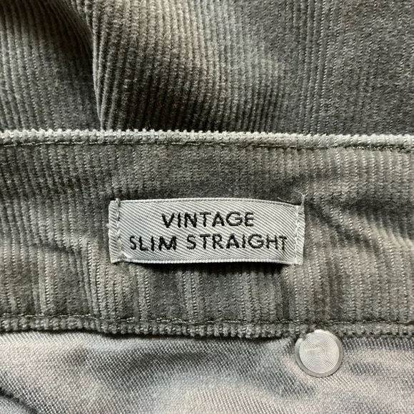 J. Crew Vintage Slim Straight Gray Corduroy Pants Sz 26P - Picture 6 of 16